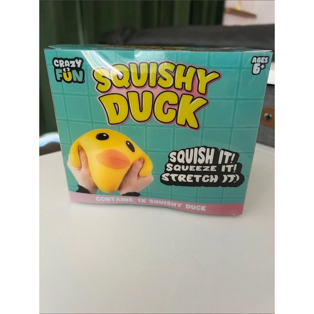 RMS  Jumbo Squishy Duck Squeeze Stretch Toy Yellow Orange Sensory RMS